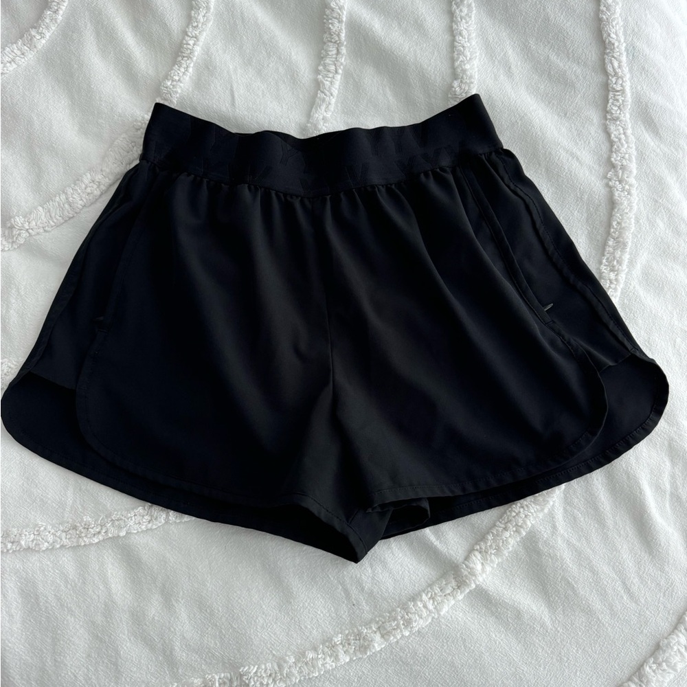 Amazon Black Athletic Shorts with Elastic Waistband and pockets